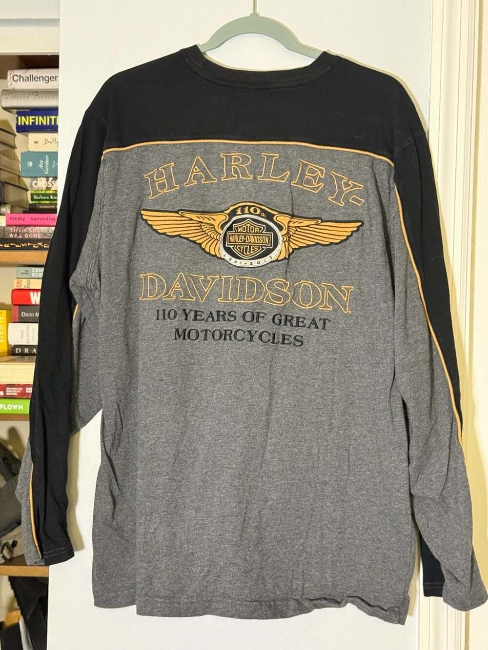 Harley-Davidson 110th Anniversary Long Sleeve Shirt XL Black Gray